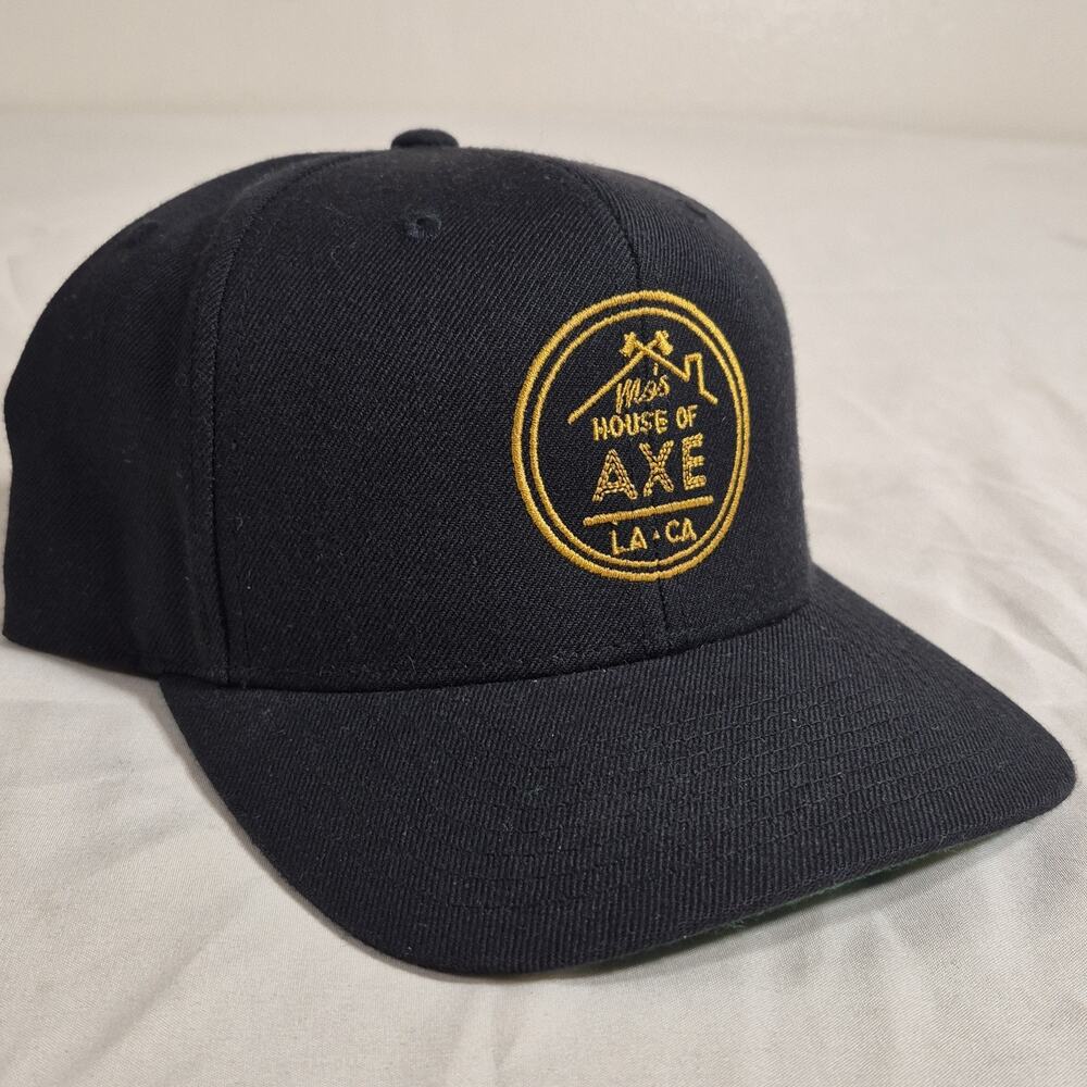Vintage House Of Axe LA CA Snapback Hat Yupoong Wool Blend Cap